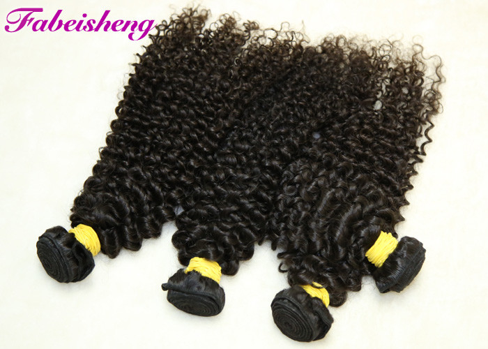 Natural Color Brazilian Yaki 8A Virgin Hair Curly Deep Wave For Black Woman